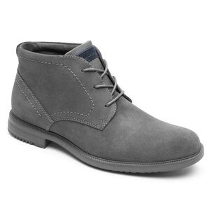 Rockport Men's Berenger Plain Toe Chukka boot in grey